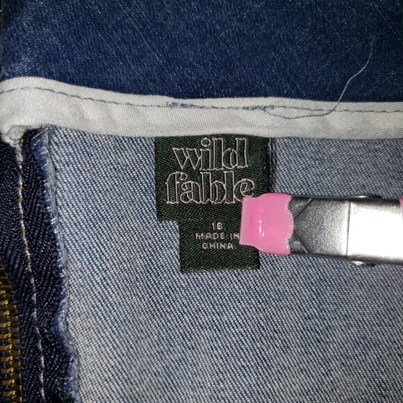 WILD FABLE Stretch Denim Jean Mini Skirt Size 16 - Picture 3 of 6